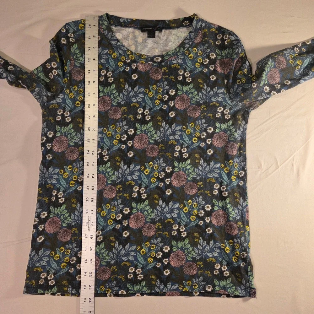J.Crew‎ x Abigail Borg Prairie Moonlight 3/4 Sleeve Shirt Floral Print Women's S